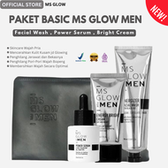 MS GLOW MEN PRIA 1 PAKET LENGKAP MASKULIN Free Pouch Exclusive Mencerahkan Wajah Pria Cream Pencerah