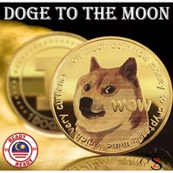 Doge Coin Doge To The Moon Coin Collector with Acrylic Coin Case  , Doge Coin Keychain, Crypto Colle