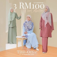 COMBO 3 pcs RM 100 (Part A) New Puspa Kurung cutting moden muslimah Jelita Wardrobe