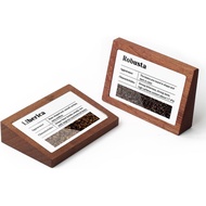 2 Pack Wood Label Holder Stand or Recline for Tabletop Price Tag Business Data Place Card Display Sm