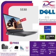DELL G15 5530 BLK (INTEL i9-13900HX 24CORE /32GB-DDR5 16X2/1TB M.2 SSD/RTX4060-8GB/15.6"FHD-165Hz-RG