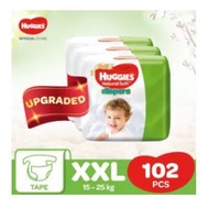 Huggies Ultra Natural Soft / Huggies Airsoft Diapers XXL34 x 3 Super Jumbo Pack
