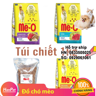 (túi chia 1kg) thức ăn mèo Me-0 (3 vị) Cá ngừ Hải sản cá thu (Túi zip chiết lẻ từ bao 7kg)