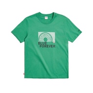 EDWIN 男裝 立釦印花短袖T恤 (綠色) #上衣