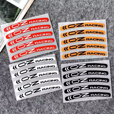 OZ Racing Wheel Rim Decals 20Pcs Set Reflective Waterproof Vinyl Stickers for Moto Bike Hub Tape
