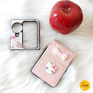 เคส OPPO Find N3 Flip / N2 Flip ส่งจากไทย เคสหนังลาย kitty น่ารักๆ+สายสะพาย