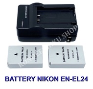 EN-EL24 \ ENEL24 แบตเตอรี่ \ แท่นชาร์จ \ แบตเตอรี่พร้อมแท่นชาร์จสำหรับกล้องนิคอน Battery \ Charger \ Battery and Charger For Nikon Nikon 1 J5,DL18-50,DL24-85 BY KONDEEKIKKU SHOP
