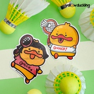 JUMBO STICKER - BADMINQUACK DUCK - BADMINTON DUCK - JOURNALING STICKER - JOURNAL PLANNER STICKER