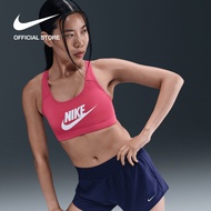 Nike Womens Swoosh Futura Medium Support Sport Bra - Aster Pink