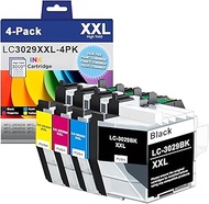 LC3029XXL High Yield Ink Cartridge Replacement for Brother LC3029 XXL LC3029BK LC 3029 Ink Cartridge use with MFC-J5830DW MFC-J5830DWXL MFC-J5930DW MFC-J6535DW MFC-J6535DWXL MFC-J6935DW (4 Pack)