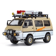 1:24 Delica Modified Van Diecast Model Car - 4WD Alloy Simulation with Sound & Light, 8 Opening Door