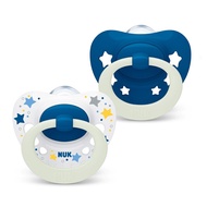 NUK Signature Night Silicone Soother Pacifier 2pcs/box | 0-6 Months | 6-18 Months | 18-36 Months | M