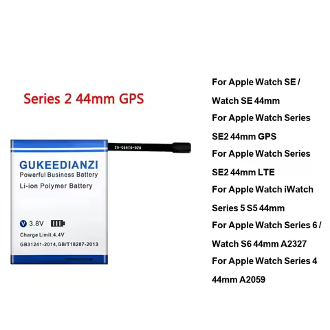 Watch Battery Stable 310-500mAh For Apple Watch For iWatch SE 5 44MM A2059 A2327 Series SE2 4 5 6 Lt