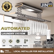 JINQUANJIA Automated Laundry Rack Smart Laundry System AUX Control Ceiling Clothes Drying Rack+ *standard Installation