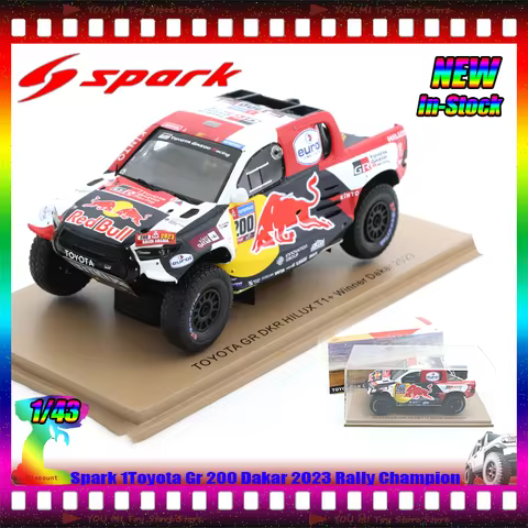 New In Stock Spark 1:43 Toyota Gr 200 Dakar 2023 Rally Champion Simulation Resin Car Model Custom Co