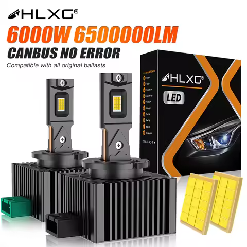 2Pcs D1S D3S LED Canbus Car Headlight Bulbs D2S D4S D5S D8S 650000LM 6000W D1R D2R D3R D4R Chip 6000
