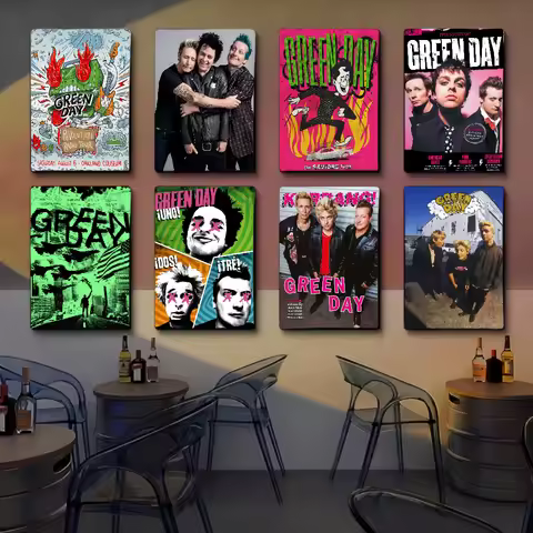 Green D-Day Anime Posters Sticky Fancy Wall Sticker For Living Room Bar Decoration Room Wall Decor