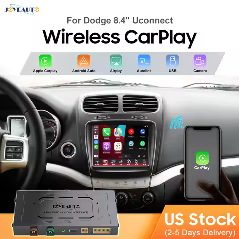 JoyeAuto Wireless Apple CarPlay for Dodge Uconnect 8.4"Charger CarPlay Kit Android Auto Mirror-Link 