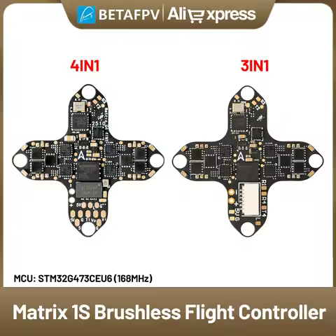 BETAFPV Matrix 1S Brushless Flight Controller (3IN1/4IN1) 16MB Blackbox Memory for Meteor75 Pro O4 M