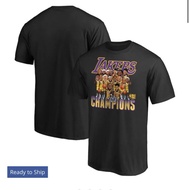 Lakers champion 2020 caricature tshirt kaos basket lakers champion