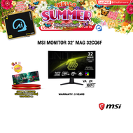 [ผ่อน 0% 10 ด.]MSI MONITOR 32" MAG 32CQ6F(VA 2K 180Hz)/ประกัน 3 Years