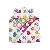 hiorie Japanese-made 6-layer gauze ear hood baby swaddle newborn gift