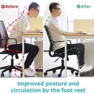 Ergonomic Adjustable Sitting Foot Rest, Office Sitting Foot Rest Table Foot Rest Anti-Ache Tingling-