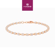 HABIB BEADS PLANET | Oro Italia 916 Rose and White Gold Bracelet GW51030524(300RW)-BI (22K Gold)