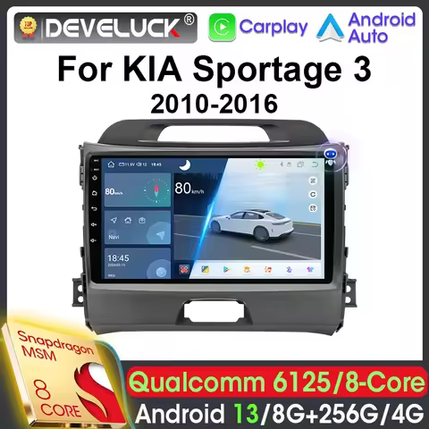 Android 13 Car Radio 2 Din Qualcomm SM6125 For KIA Sportage 3 2010 -2016 Stereo Multimedia Video Pla