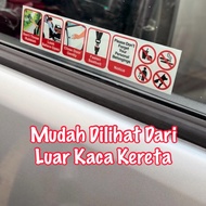 E-Hailing Reminder Sticker | Grab / Maxim / InDrive / Lalamove | Car Window Sign | Pemandu E-Hailing