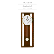 DOGENI นาฬิกาแขวนไม้ (WPW001DB) นาฬิกาแขวนผนังไม้ ดีไซน์เรียบหรู มีลูกตุ้ม