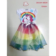 Unicorn rainbow tutu dress ,2yrs old 7yrs old
