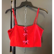 TRENDY GANNI RED CROP TOP