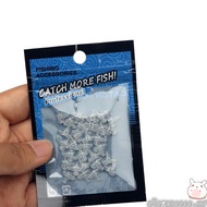ELEGA 30Pcs Clear Fishing Beads 3 Way Connector Plastic Crosses Bead Fishing Accessories