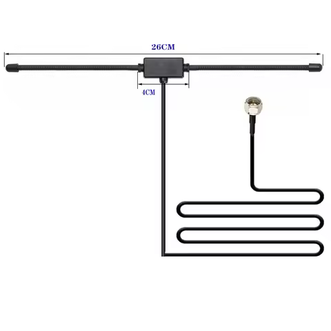 Universal Car Stereo AM FM Dipole Antenna 75 Ohms FM Sheep Horn Antenna Car Dipole Antenna for Car F