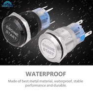 Car Engine Start Switch Metal Button with LED Light Waterproof DC12V O9Q2 YVNY