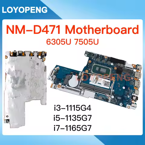 NM-D471 Mainboard i3-1115G4 i5-1135G7 i7-1165G7 For Lenovo Ideapad 3-15ITL6 3-14ITL6 Motherboard 4GB