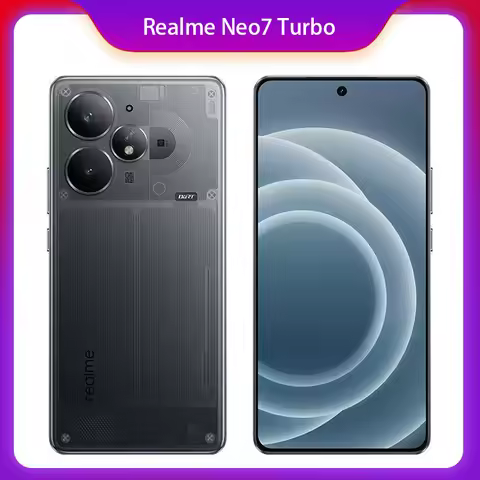 Unlocked Realme Neo7 Turbo 5G Cell Phone MTK Dimensity9400e 6.8inch 144Hz 50MP 7200Mah 100W Dash Cha