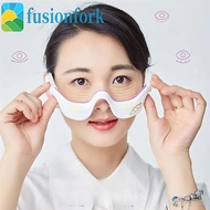 FUSIONFORK​ EMS Pulse Vibration Eye Massager, Hot Compress Vibration Function Heated Eye Massager, M