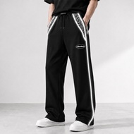 Buggy Pants for Men Wanita Y2K Baggy Pants with LEOPARD Pattern Reflective Striped Pants/