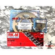 Sprocket RKM Set (Yamaha Y15ZR / FZ150 / Y16), Sprocket RKM Yamaha Y15ZR / FZ150 / Y16