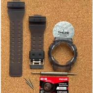 New Watch Strap and Bezel Transparent Gray GA-100, GA-110, GA-120, GD-100, GD-110, GD-120