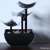 [Diskkyu] Water Fountain Desktop Relaxation Indoor Fountain Waterfall Feng Shui Desktop Decor Ornaments