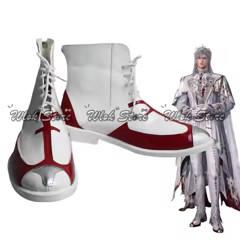 Game Love and Deepspace Sylus Cosplay Shoes Silverwings Sylus White Boots Customized Men Women Hallo
