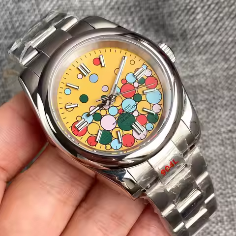 36mm 39mm Balloon Dial Steel Automatic Men Watches NH35A Movt DJ Hand Flat Sapphire 904L Bracelet Wa