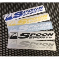 สติกเกอร์ SPOON SPORTS สติกเกอร์Oracal สติกเกอร์ไดคัท สติกเกอร์แต่งรถ Honda JDM สไตล์