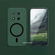 Honor X9C 5G/X60 Pro 5G Phone Case Candy Color Matte Soft TPU Cover With Magnetic Circle Wireless Ch