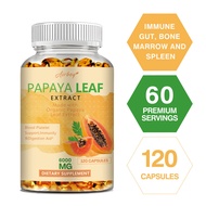 Papaya Leaf Extract Digestive Enzymes - 10X Strength - Platelet, Bone Marrow & Health Support, Immun