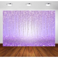 Purple Glitter Backdrop for Girl Birthday Party Purple Shiny Glittering Bokeh Parties Events Decorat
