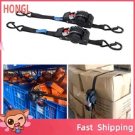 honglai8 Fabater Retractable Ratchet Straps  (2-Pack) 1.5in x 8.2ft Self Tie Down 1760lb Break Stren